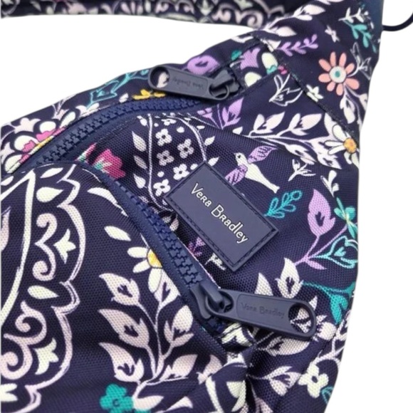 NWT VERA BRADLEY Purple Belle Paisley Lighten Up Reactive Mini Sling Backpack - Picture 4 of 6